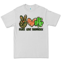 Dove Grey peace love shamrock Premium Tee - FaDigitalArtStudio