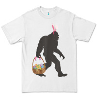 White funny bigfoot easter design with easter basket and bigfoot t shirt Premium Tee - linhVisuals