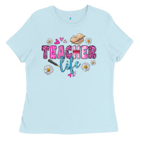 Baby Blue teacher life Ladies Tee - BundleAndBundleShop