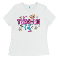 White teacher life Ladies Tee - BundleAndBundleShop