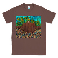 Chestnut custom cactus and sunflowers leopard turquoise Classic Tee - Artiststas