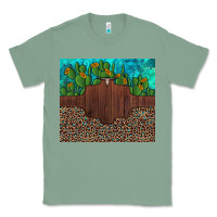 Sage custom cactus and sunflowers leopard turquoise Classic Tee - Artiststas