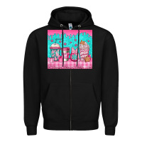 Black pink christmas coffee Zipper Hoodie - Jasminsmagicworld