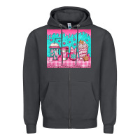 Smoke pink christmas coffee Zipper Hoodie - Jasminsmagicworld