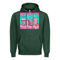 Sports Green pink christmas coffee Zipper Hoodie - Jasminsmagicworld