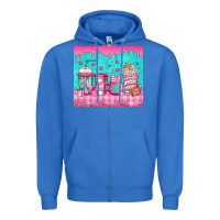 True Royal pink christmas coffee Zipper Hoodie - Jasminsmagicworld