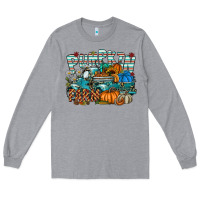 Heather Grey pumpkin farm Long Sleeve Tee - SublimationCraftShop