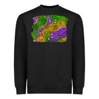 Black mardi gras leopard gemstone background Heavyweight Sweatshirt - RanaPortraitStore