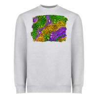 Heather Grey mardi gras leopard gemstone background Heavyweight Sweatshirt - RanaPortraitStore