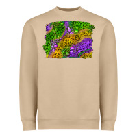 Mushroom mardi gras leopard gemstone background Heavyweight Sweatshirt - RanaPortraitStore