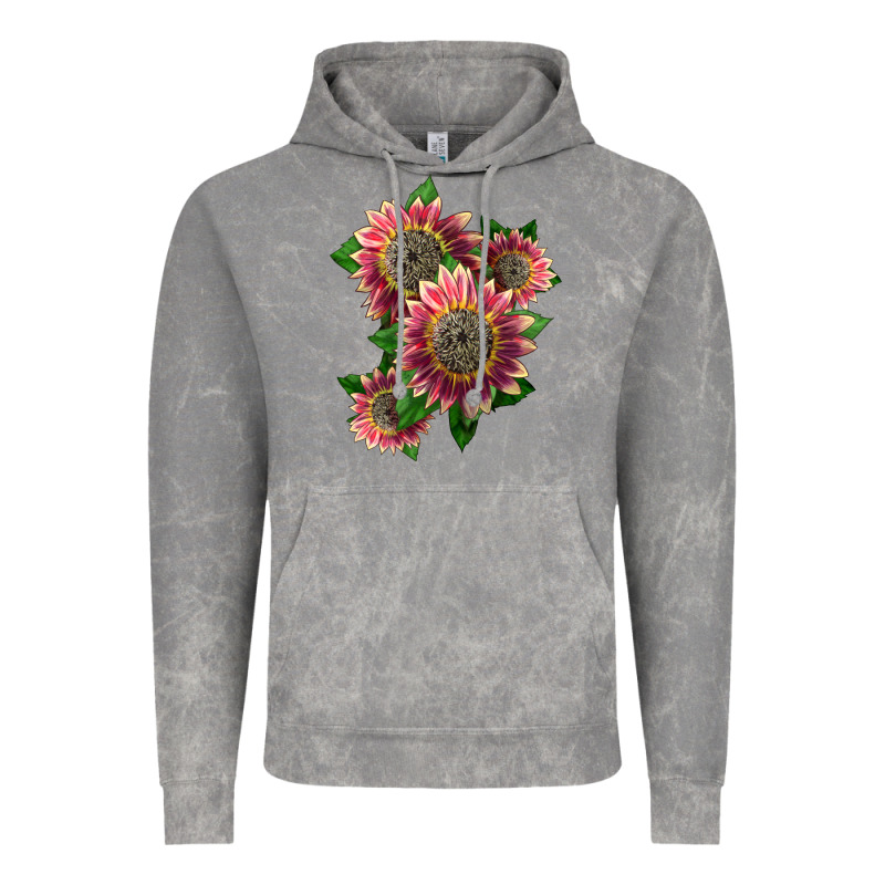 4 Crimson Blaze Sunflower Vintage Hoodie by LillyAllenDesigns | Teevron