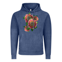 Vintage Denim 4 crimson blaze sunflower Vintage Hoodie - LillyAllenDesigns