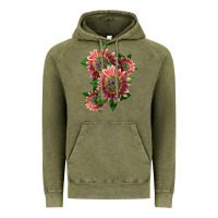 Vintage Olive 4 crimson blaze sunflower Vintage Hoodie - LillyAllenDesigns