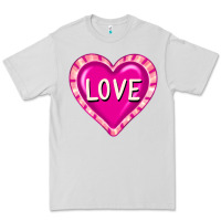 Dove Grey valentine's day hearts Premium Tee - FaDigitalArtStudio