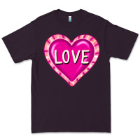 Plum valentine's day hearts Premium Tee - FaDigitalArtStudio