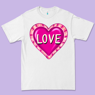 Valentine's Day Hearts Premium Tee Designed By Fadigitalartstudio