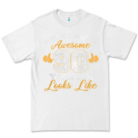White 90th birthday novelty gift awesome 90 year old t shirt Premium Tee - linhVisuals