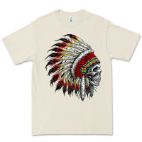 Bone native american indian chief skull motorcycle headdress  t shirt Premium Tee - linhVisuals