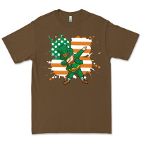 Cacao dabbing leprechaun irish american flag Premium Tee - linhVisuals