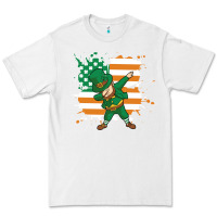White dabbing leprechaun irish american flag Premium Tee - linhVisuals