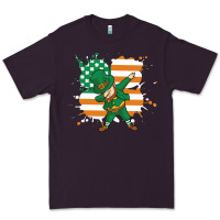 Plum dabbing leprechaun irish american flag Premium Tee - linhVisuals
