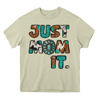 Mossy just mom it cowhide turquoise Heavy Core Tee - Jasminsmagicworld