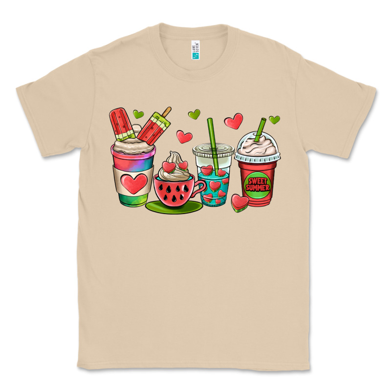 Watermelon Summer Coffee Cups Classic Tee by OliviaCreatesArt | Teevron