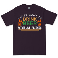 Plum i just want to drink with my friends Premium Tee - linhVisuals