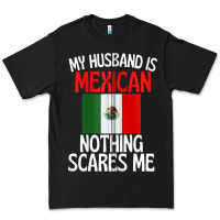 Black my husband is mexican nothing scares me funny husband zip hoodie Premium Tee - linhVisuals