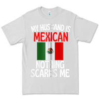Dove Grey my husband is mexican nothing scares me funny husband zip hoodie Premium Tee - linhVisuals