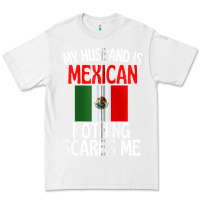 White my husband is mexican nothing scares me funny husband zip hoodie Premium Tee - linhVisuals