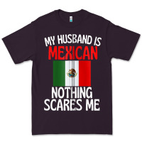 Plum my husband is mexican nothing scares me funny husband zip hoodie Premium Tee - linhVisuals