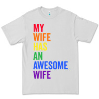 Dove Grey my wife has an awesome wife funny lesbian wedding gift t shirt Premium Tee - linhVisuals