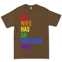 Cacao my wife has an awesome wife funny lesbian wedding gift t shirt Premium Tee - linhVisuals