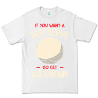 White funny volleyball if you want a soft serve volleyball t shirt Premium Tee - linhVisuals