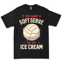 Black funny volleyball if you want a soft serve volleyball t shirt Premium Tee - linhVisuals