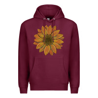 Burgundy sunflower Premium Hoodie - Artiststas