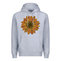 Heather Grey sunflower Premium Hoodie - Artiststas