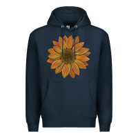 Navy sunflower Premium Hoodie - Artiststas