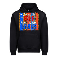 Black Land of the Free 4th of July Brushstroke Urban Hoodie - Jasminsmagicworld