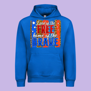 Land Of The Free 4th Of July Brushstroke Urban Hoodie Designed By Jasminsmagicworld