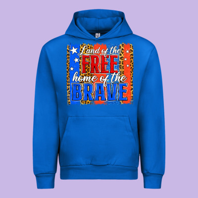 Land Of The Free 4th Of July Brushstroke Urban Hoodie Designed By Jasminsmagicworld