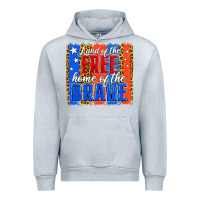 Heather Grey Land of the Free 4th of July Brushstroke Urban Hoodie - Jasminsmagicworld
