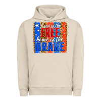 Pigment French Oak Land of the Free 4th of July Brushstroke Urban Hoodie - Jasminsmagicworld