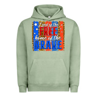 Pigment Oil Green Land of the Free 4th of July Brushstroke Urban Hoodie - Jasminsmagicworld