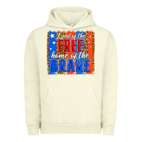 Pigment Pistachio Land of the Free 4th of July Brushstroke Urban Hoodie - Jasminsmagicworld