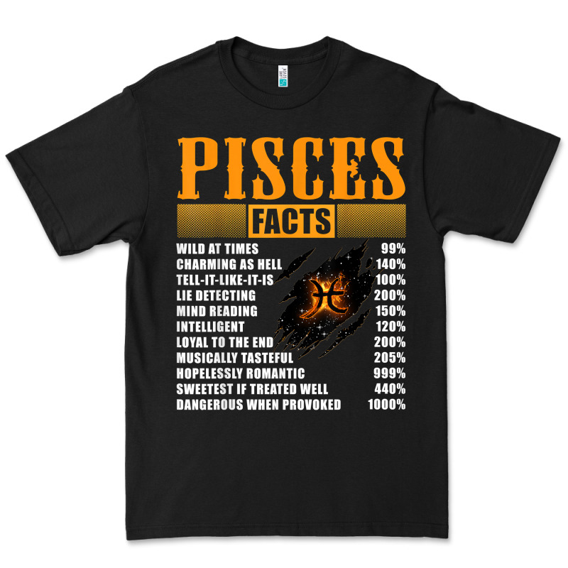 Pisces Facts T Shirt Pisces Birthday Gifts Premium Tee by linhVisuals | Teevron