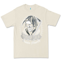 Bone santa muerte female deity mexican satanic dead sugar skull tank top Premium Tee - linhVisuals