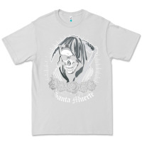 Dove Grey santa muerte female deity mexican satanic dead sugar skull tank top Premium Tee - linhVisuals