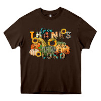 Chocolate Brown give thanks to the lord Heavy Core Tee - FaDigitalArtStudio